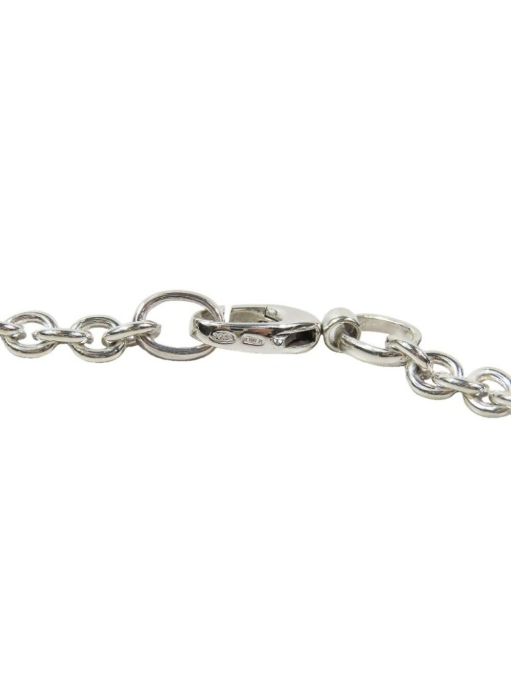 Gucci Polished Interlocking Logo Chain Necklace GG Pendant Silver - Picture 6 of 9